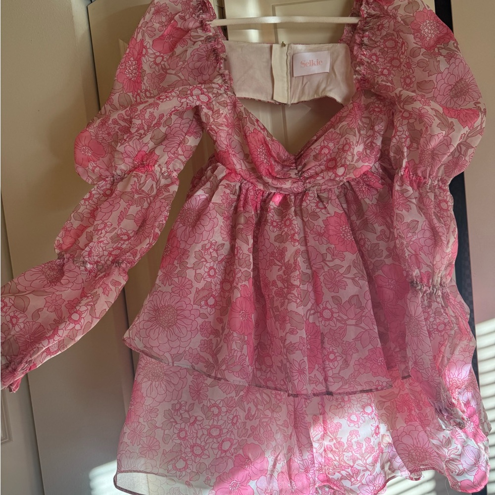 Selkie Pink Floral Mini Dress